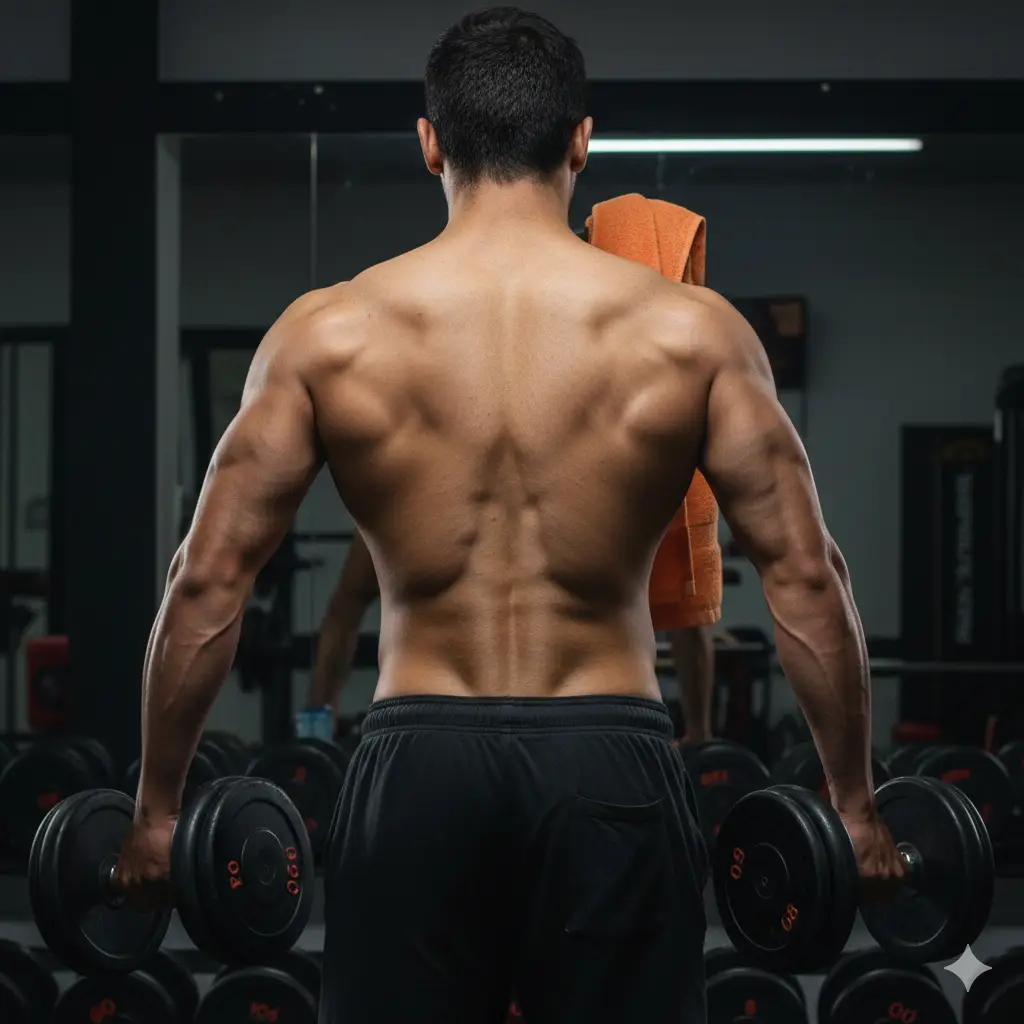 Muhammad Ishtiaq Ahmed athlete and bodybuilder training session.