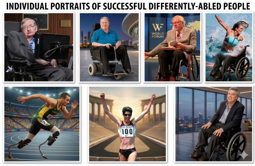 دنیا کی مشہور کامیاب معذور شخصیات جنہوں نے اپنی معذوری کو طاقت بنایا